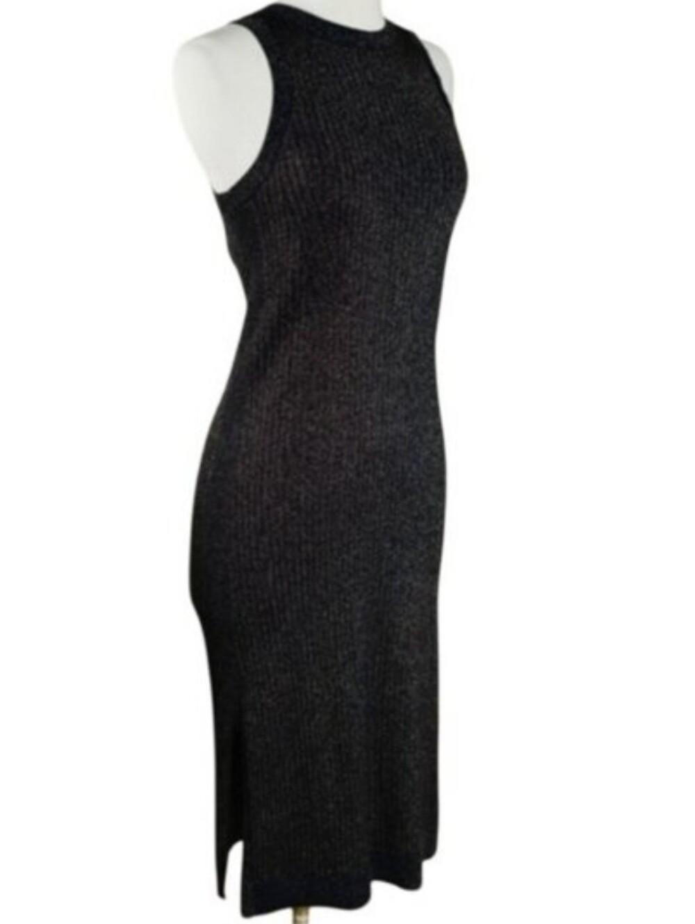 Banana Republic Sweater Knit Metallic Sleeveless Midi Dress
